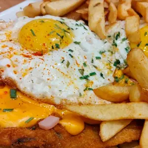 Milanesa de ternera americana.