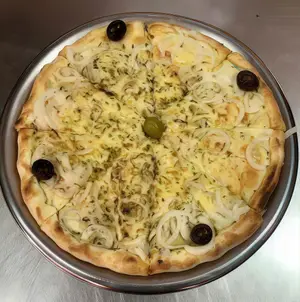Pizza fugazza con queso