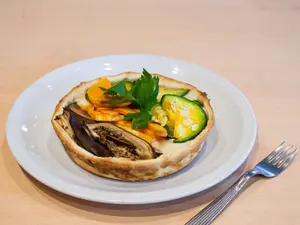 Tarta de vegetales asados