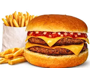 Doble cuarto de libra + papas
