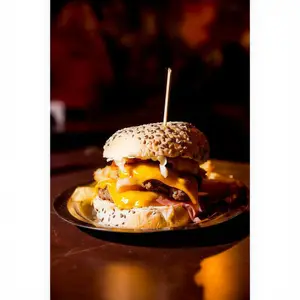 Hamburguesa simple con queso