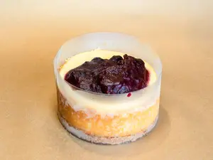 Porcion de cheesecake