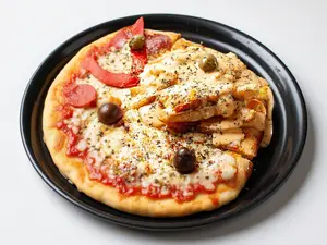 Muzza,papas y cheddar