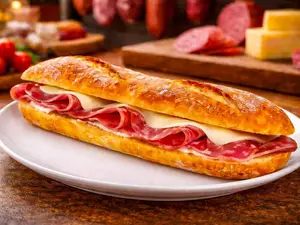 Sandwich clasico crudo y queso