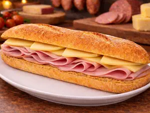 Sandwich clasico jamon y queso