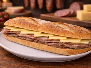Sandwich matambre y queso