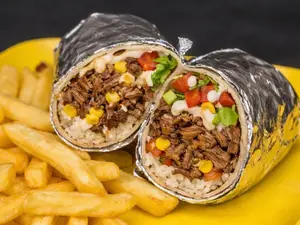 Burrito tapa asado con papas