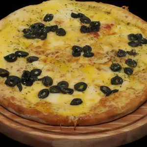Pizza con queso provolone