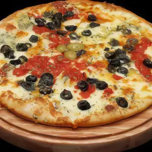 Pizza con queso roquefort