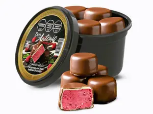 Bombón frambuesa doble chocolate de 200 gr