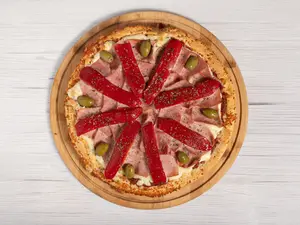 Muzza, Jamón Y Morrón Grande