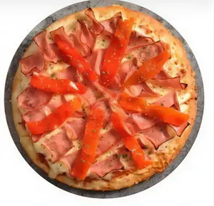 Muzza, jamón y morrón indi
