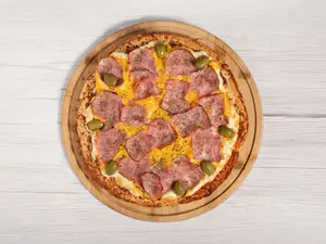 Muzza, panceta y cheddar