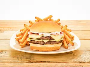 Burger house doble + papas