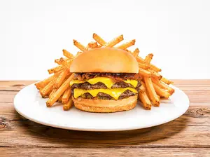 Burger pardiaca doble + papas