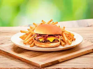 Burger pardiaca simple + papas