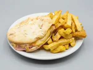 Hamburguesa Con Jamon Y Queso