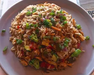 Wok arroz con verduras