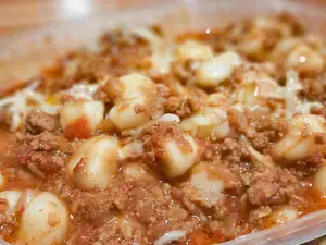 Ñoquis a la bolognesa