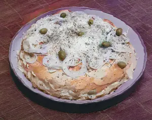 Pizza chica fugazza con queso