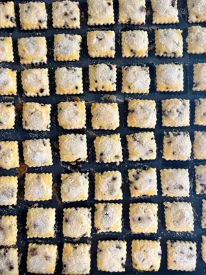 Mini polvorones con chips