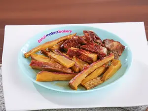 Bondiola a la barbacoa con batatas