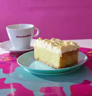Key lime pie, porción