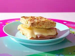 Scon de queso relleno