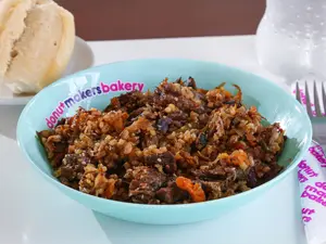 Wok de vegetales con carne