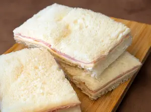 Sand jamón y queso miga blanco