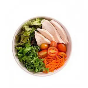 Ensalada de pollo y rúcula