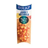 Wrap de jamón y muzzarella