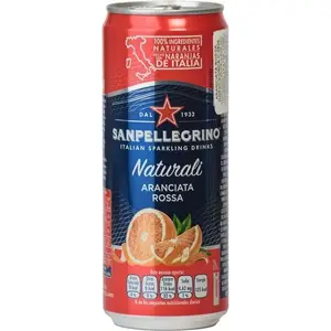 Agua Mineral Gasificada San Pellegrino Sabor Aranciata Rossa 330 ml