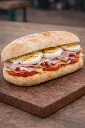 Sándwich jamón cocido