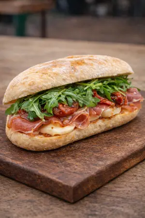 Sándwich jamón crudo
