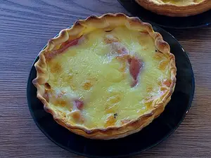 Tarta jamón y queso