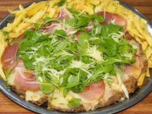 Milapizza con rúcula para 2/p