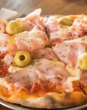 Pizza con jamón xl