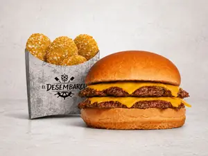 Cheese slice doble + nuggets