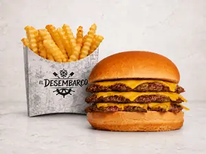 Triple cheese slice + papas
