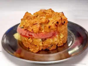 Tortilla de papa y morrones