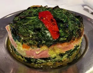 Tortilla espinaca y tomate