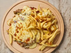 Milanesa c/provolone frita pan