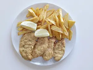Escalopines de pollo con guarn