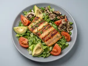 Salmón grillado