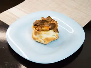 Canastita de berenjena vegan