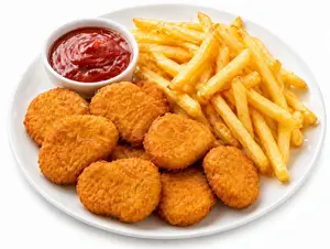 Bocados de pollo con papas