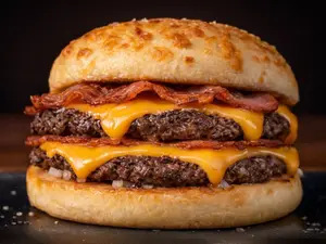 Hamburguesa chimba + fritas