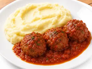 Menú - albóndigas con puré