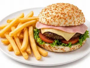 Menú - hamburguesa completa